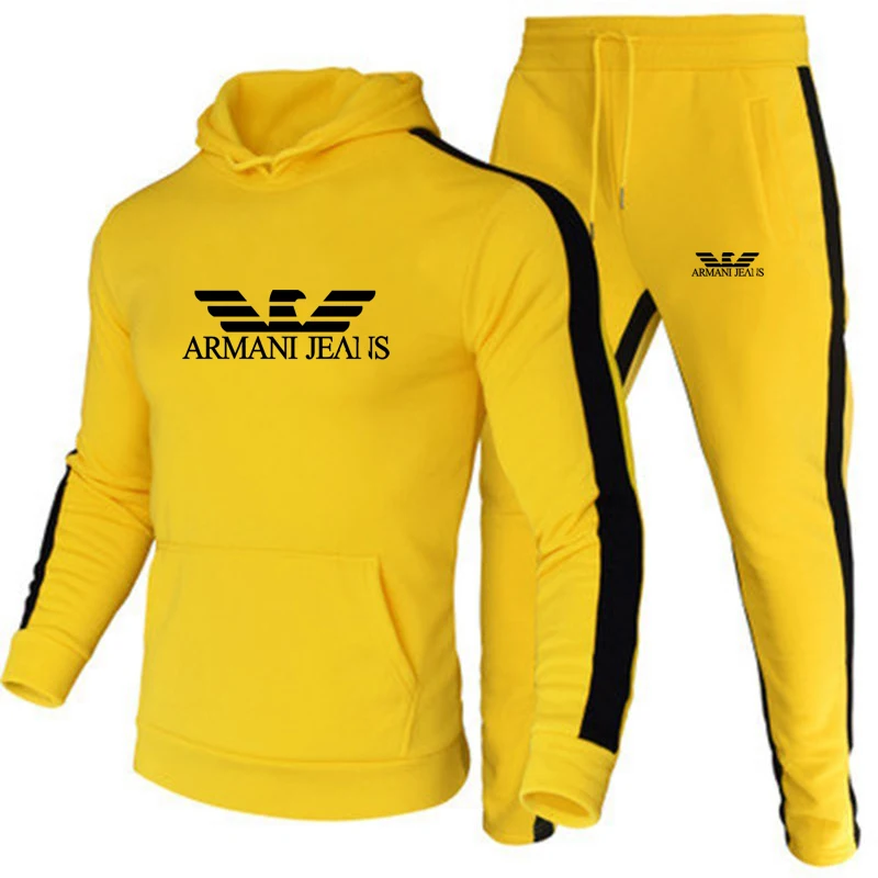 

Pants Men's Sports Pants + Casual Running Hoodie Men's Suit Jogging Sportswear Men's Pants Gym Fitness Sportswear Tracksuit Trai