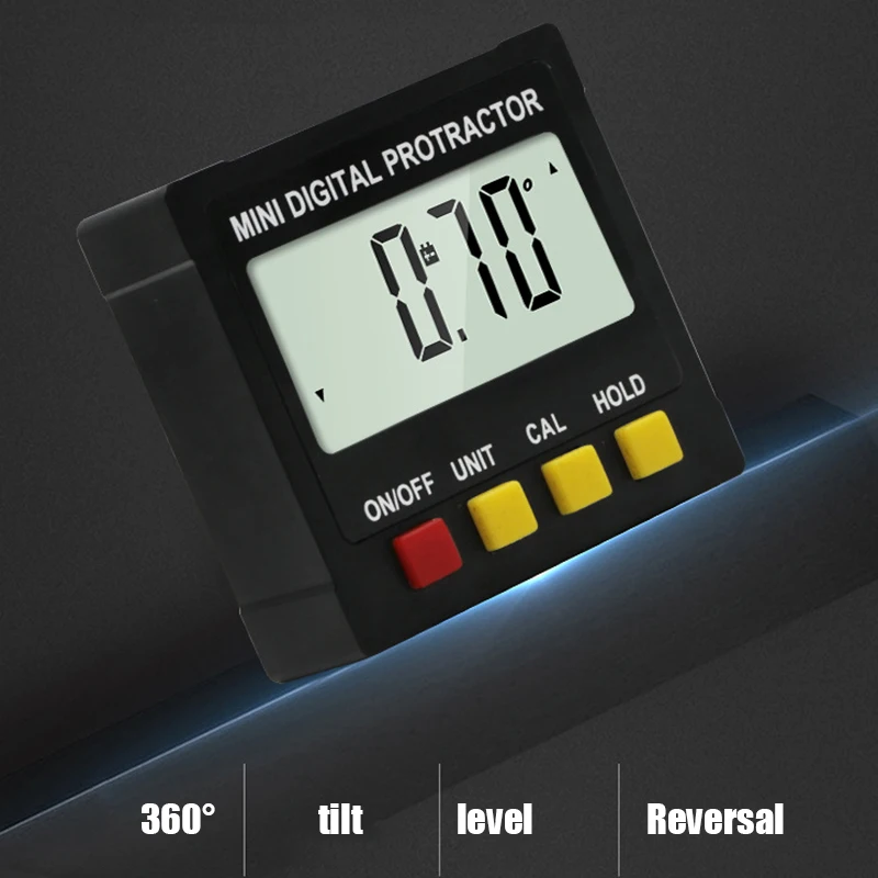 MINI Digital Protractor 360 Degree Flip Angle Measuring Ruler Electronic Angle Finder Inclinometer Four-sides with Magnetic