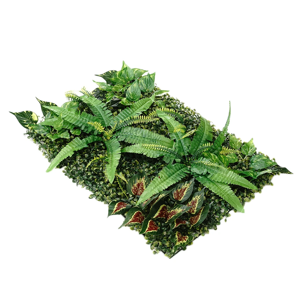 6 Pieces Artificial Plants Green Grass Flower Wall Panels Opening Ceremony Backdrop Floral Decor