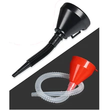 2 in 1 Plastic Funnel Can Spout For Oil Water Fuel Petrol Diesel Gasoline 2018 New Arrive High Quality Car Accessories Black