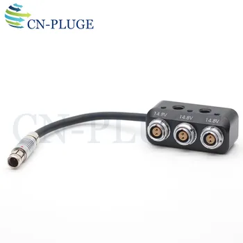 

RS 3 pin Male to 0B 2 pin Female Hub Adapter Splitter for ARRI/RED/SONY Camera Power Supply Distributor, three way splitter