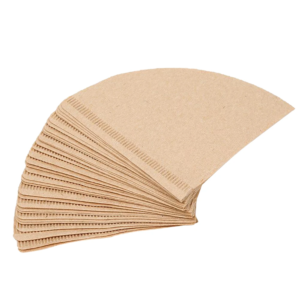 40 Pcs Unbleached Coffee Filter Paper Drip Coffee Machine Brewer Espresso Maker Perfect for Travel Home Kitchen Accessories