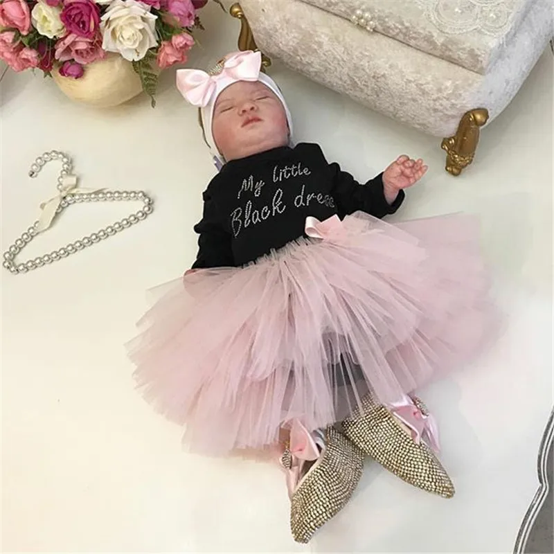 Нарядное платье принцессы для новорожденных девочек от 0 до 18 месяцев Элегантные платья-пачки с длинными рукавами милая одежда