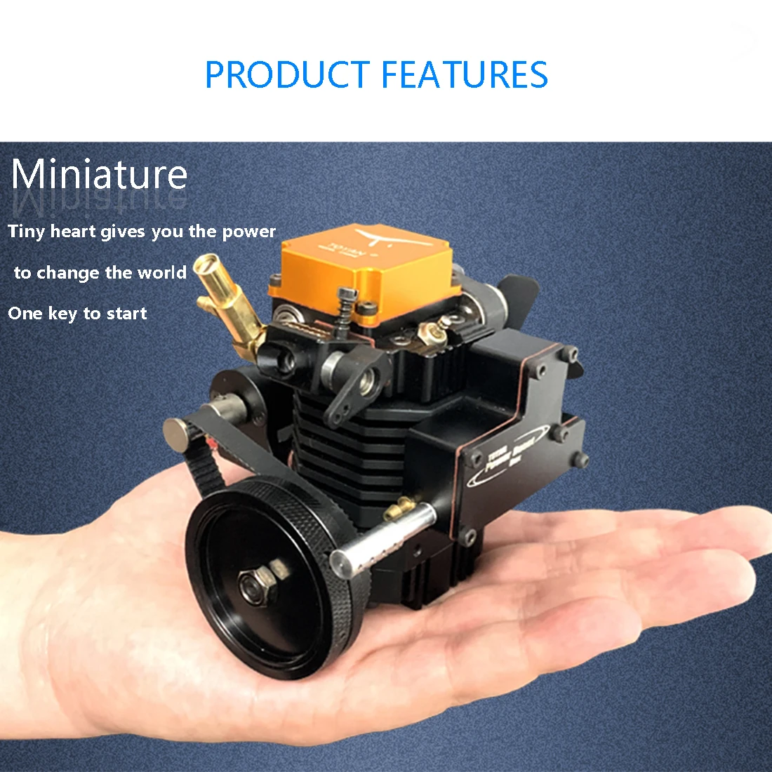 Toyan Four-Stroke Methanol FS-S100A Engine Set With Base Fuel Tank Battery Start ESC Hot Head Heat Head Cap Throttle Push