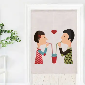 

Hot Modern And Simple British Style Curtains Bedroom Living Room Entrance Half Curtain Cartoon Personal Decoration