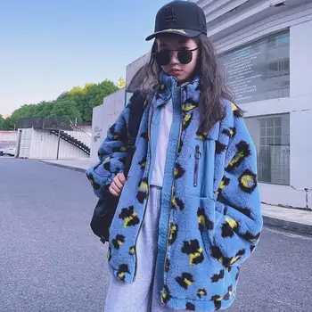 

New 2021 Autumn Winter Children's Jacket for Girls Jacket Kids Girls Leopard Coats Artificial Fur Warm Baby Girls Clothing D304