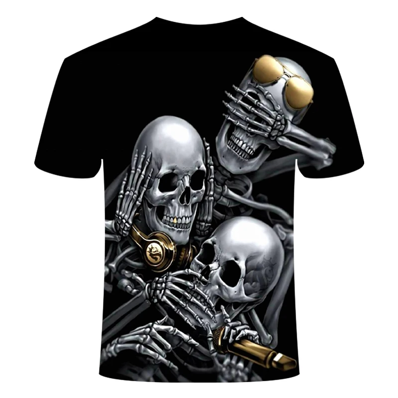 Hb89dc88a538c48bf911fb6a5f3bcd1ca9 - Skull Print Design T-Shirt