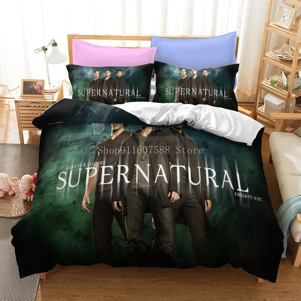 Supernatural Bedding Set Supernatural TV Series Sam Dean Duvet Covers Comforter Cover Sets Bedclothes Bed Linen Set Decor Home 5
