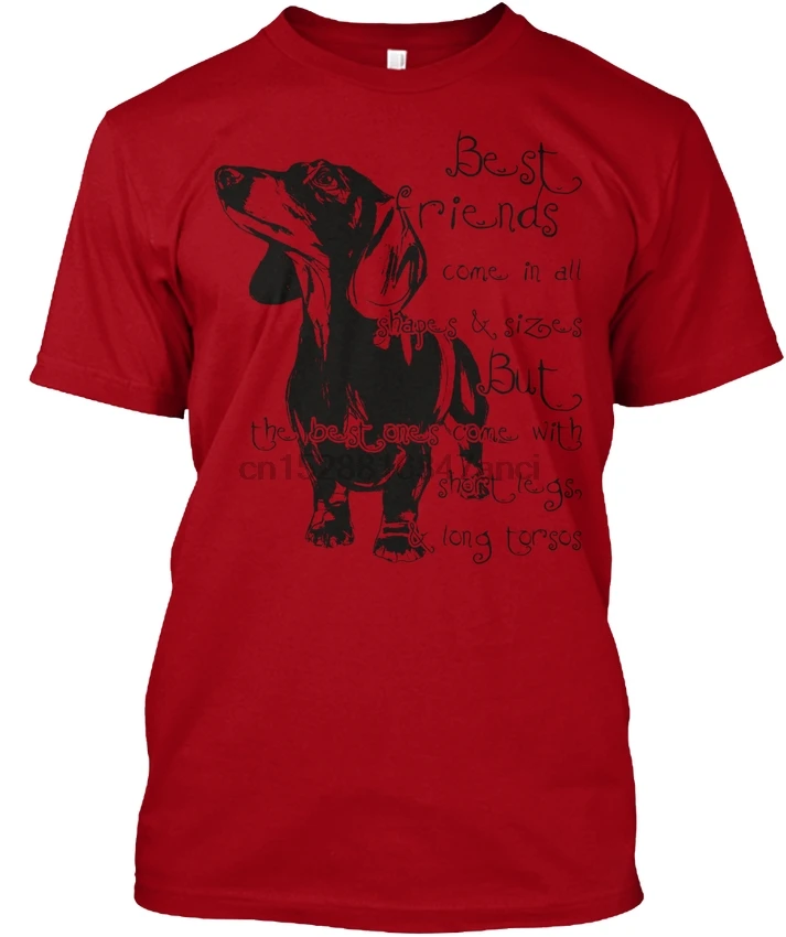 Best Friends Dachshund 4 - Come In All Shapes Sizes Popular Tagless Tee T-Shirt |