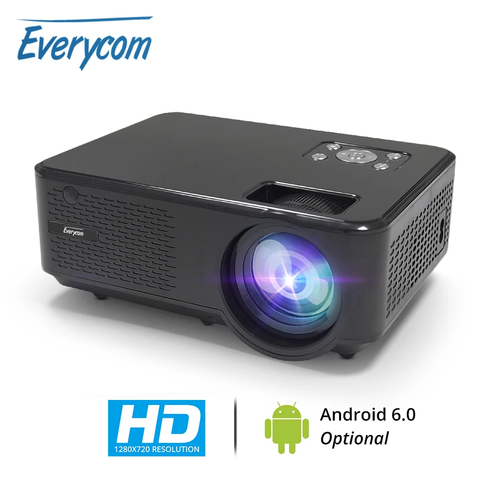 Everycom M8 mini Projetor 720P Apoio Max 1080P Beamer AC3 Áudio Android 6.0 Bluetooth Wi-fi De Vídeo LEVOU 4000 Lumens Home Theater,Este é um código de desconto 50 menos 7: DISC7-0