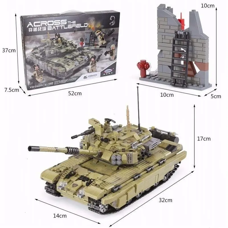 1386 шт XINGBAO строительные блоки XB-06015 совместимые легое Танк крест серии Battlefield Ww2 Танк модель подарок для детей