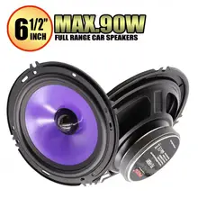 2pcs 6.5Inch 90W Full Range Frequency Car Audio Speaker Heavy Mid-bass Ultra-thin Modified Speaker  Non-destructive Installation