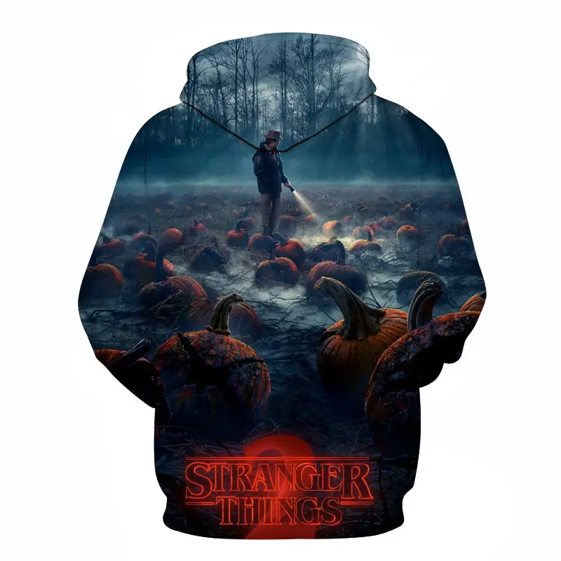 Stranger Thing s Новая мода 3D печатная белая мужская толстовка с капюшоном модная графическая Толстовка Повседневный Уличная пуловер хип хоп толстовки уличная одежда Stranger Thing