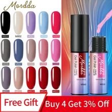 MORDDA 5 мл; Гель-лак для ногтей лак для маникюра УФ светодиодный 60 цветов лак для ногтей Гибридный Полупостоянный гель лак для дизайна ногтей и...(China)