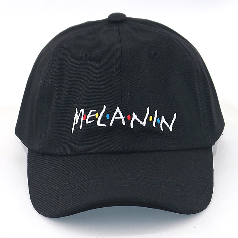 Новинка Melanin письмо вышивка мужская шляпа хлопок Регулируемая мода бейсболка с ремешком шапки Хип Хоп Кепка унисекс Прямая доставка