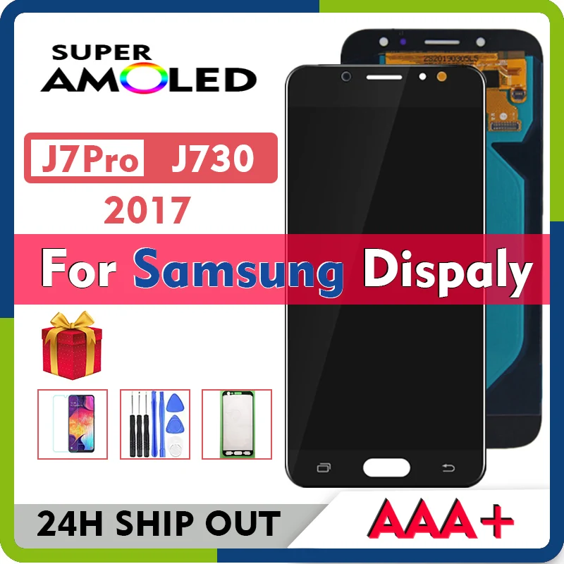 ЖК-дисплей Super AMOLED для Samsung Galaxy J730 J730F J7 Pro 2017 сенсорный экран дигитайзер в сборе |