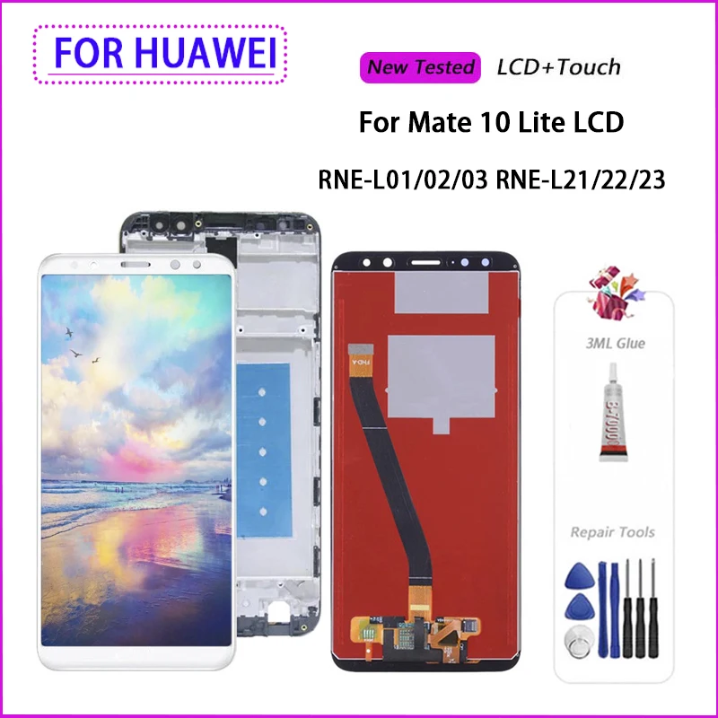 ЖК-дисплей 5 9 дюйма для Huawei Mate 10 Lite сенсорный экран с дигитайзером стеклянная