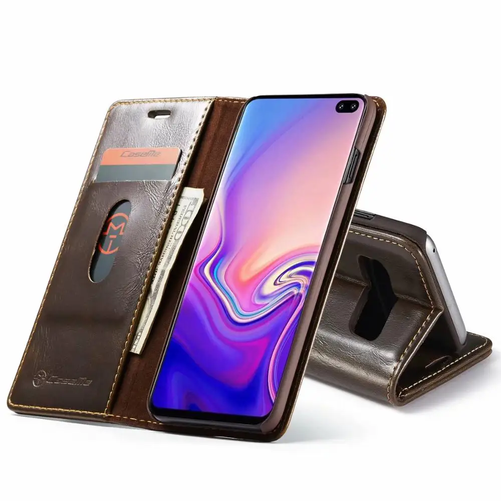 Флип-чехол CaseMe для Samsung Galaxy S10 S9 S8 Plus S10E 5G S7 Edge Note 9 8 10 роскошный кожаный чехол с
