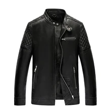 Мужская кожаная куртка, осенне-зимняя мужская куртка из натуральной овчины, мотоциклетная куртка размера плюс 4xl 5xl Chaqueta 19-810 MY1664