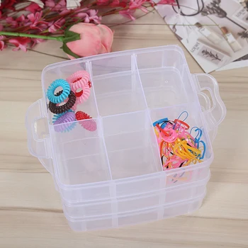 

Stackable Clear Jewelry Earrings Beads Organizer Box Storage Container Case