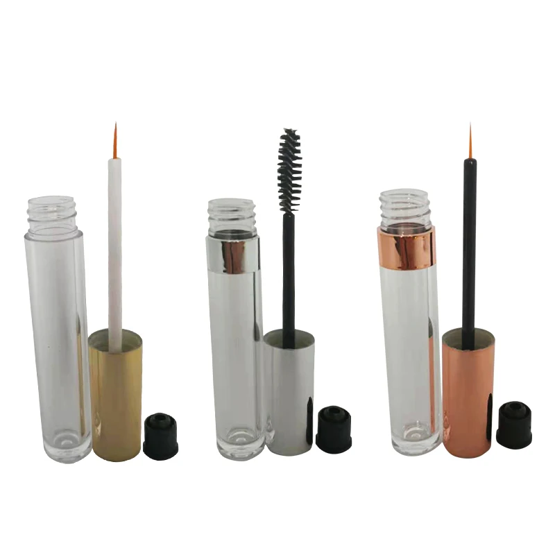 

200ps/lot 6ml Clear Empty Mascara Container Bottle Tube With Brush Lipgloss Eyeliner Makeup Container refillable Bottle
