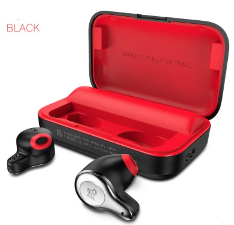 Mifo O2 Bluetooth 5.0 True Wireless Earbuds waterproof Bluetooth Earphone Stereo Sound Sport Earphones with Charging Box - Цвет: Black