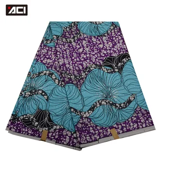 

ACI Free Shipping African Print Fabric Veritable Wax African Ankara Fabrics 6 Yards/Piece Nigeria Wax Tissu Africain For Wedding