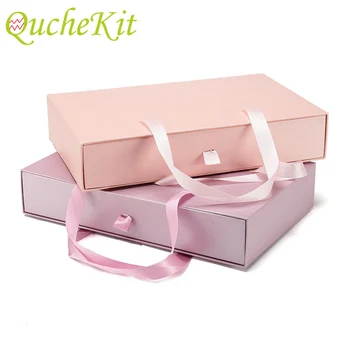 

1pcs Luxury Gift Box Purple Pink Strong Gift Paper Cardboard Shoe Foldable Box Candy Wedding Souvenir Gift Packaging Boxes