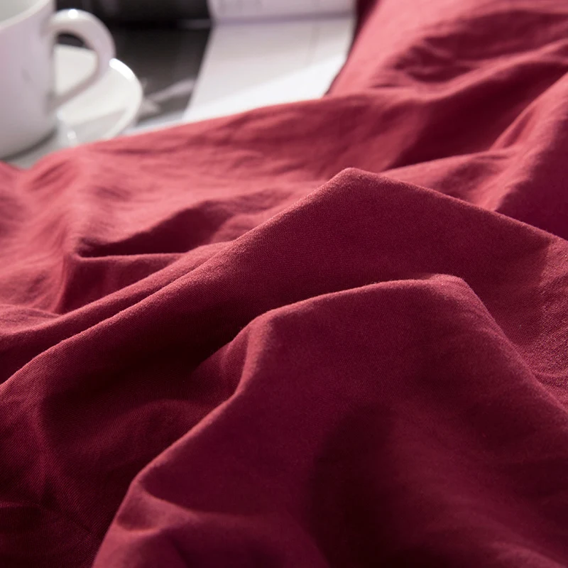 4 шт. в скандинавском стиле однотонное из микрофибры набор постельных принадлежностей одеяло покрывало простыня Набор наволочек простой удобный красивый постельное белье