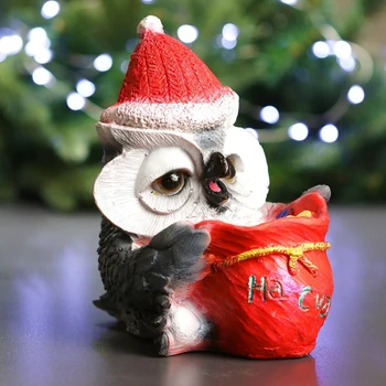 

Figurine "Owl with a bag" For happiness "with sparkles 22cm