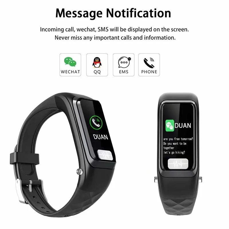 Smart bracelet watch fitness tracker activity watches 2 in 1 bluetooth earphone health smart bracelet blood pressure heart rate