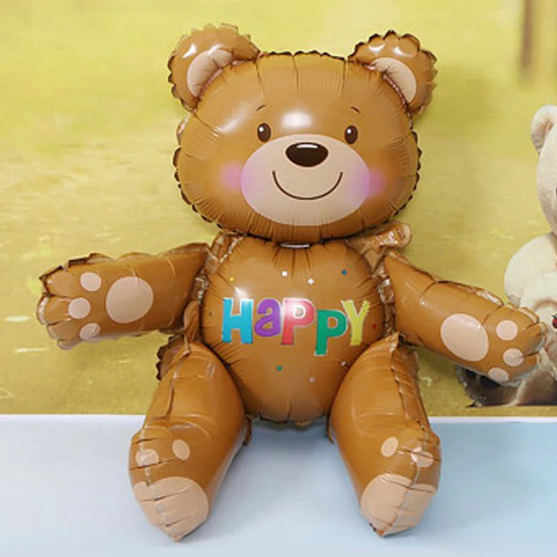 Большие размеры 3D Медведь Панда динозавр пончик мультфильм животных вечерние игрушки Воздушные шары ленты фольги воздушные шары день рождения игрушки для Childre