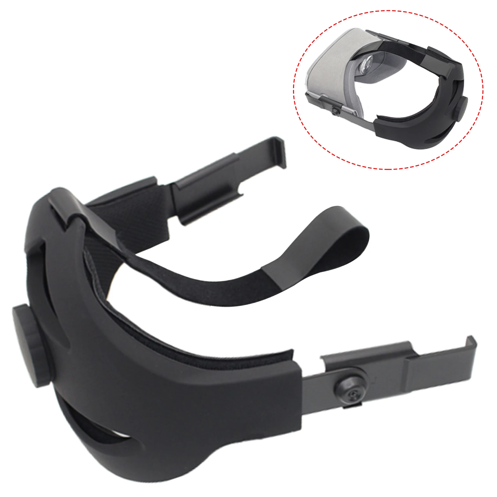 For Oculus Quest 2 Head Strap Foam Pad VR Elite Strap Black Comfort Replacement Strap Enhanced Support Gravity Pressure Balance