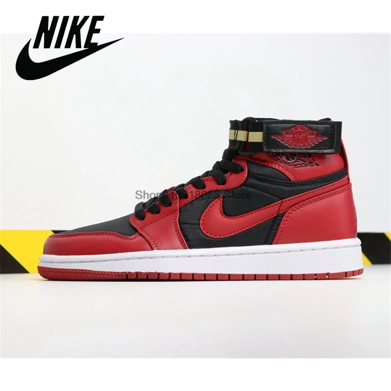 Оригинальные мужские кроссовки для баскетбола NIke Air Jordan 1 размер 36-45 черные
