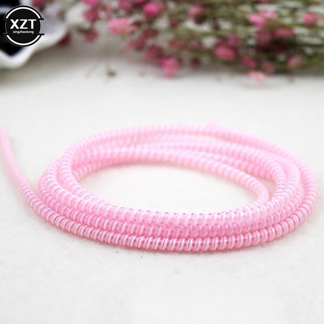 Color phone Wire Cord Rope Protecto Anti-break spring protection rope for USB Charging Cable earphone Data Bobbin Winder
