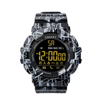 

Fashion Mens Sports Smartwatch Camouflage Military Outdoor Waterproof Pedometer Calories Multifunction Shock Smart Watch for Men