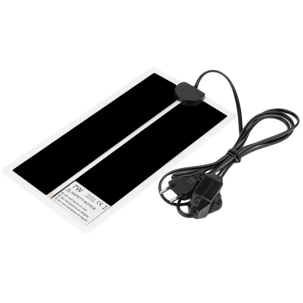 New 15*28CM Adjustable Temperature Reptile Heating Heater Mat Portable Super Thin Pet Heating Pad For Dog Cat EU plug 7W 220V|Temperature Control Products| - AliExpress