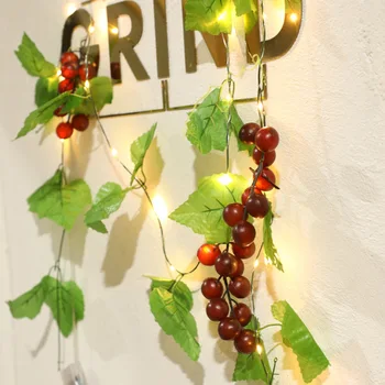 

Portable Christmas Party Plastic Grape Vine Light String Household Grape Vine Christmas Decorations Light String For Wedding
