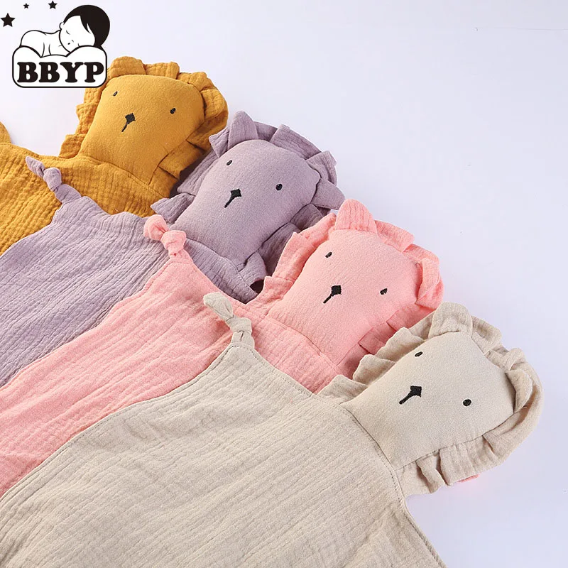 

Soft Cotton Mini Comforter Blanket for Newborn Baby Sleeping Dolls Kids Fashion Sleep Toy Soothe Appease Towel Bib Cartoon Lion