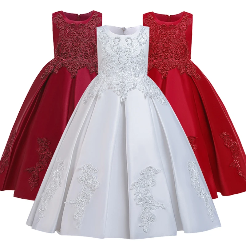 Цветок Нарядная, для девочек день рождения ужин вечерние бисером длинное платье для девочки высокого класса евхаристии вечерние официальные Танцы президент платье