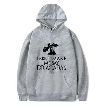 

Casual Aikooki New Fashion Dracarys Hoodies Men/women Autumn Popular Print Dracarys Hip Hop hoodie Black Sweatshirts Top