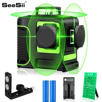 

12 lines 3D Green Niveau Laser Level Detector Nivel For Construction Tool Lasers 360 Autonivelante Instrument Lazer Meter