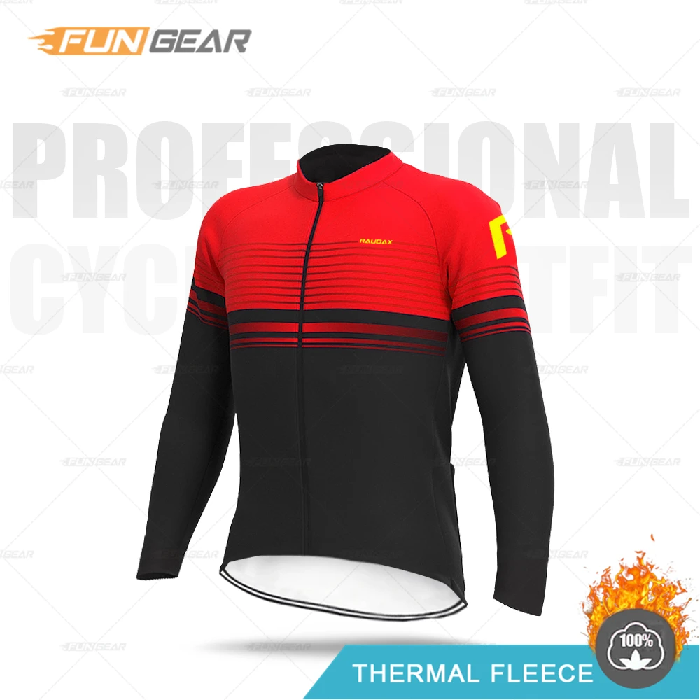 Cycling Clothing Men Winter Road Bike Thermal Fleece Long Sleeve Jersey Suit MTB Warm Unifrom Cycle Wear Ropa Ciclismo Pants Set - Цвет: JERSEY