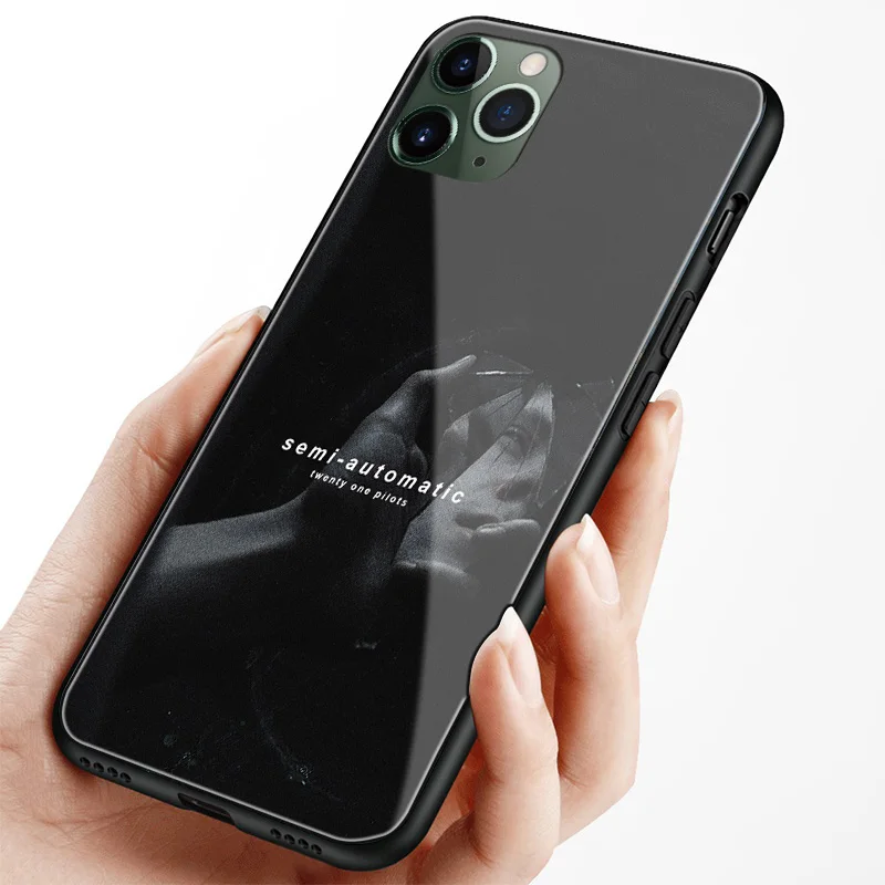 Силиконовый стеклянный чехол с цитатами Twenty one pilots для iPhone SE 6 6s 7 8 Plus X XR XS 11 12 mini Pro