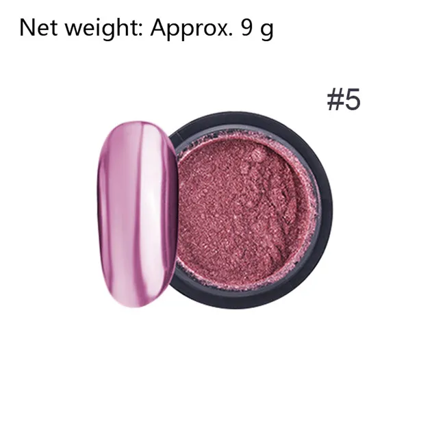 mirror5 Ur Sugar металлические зеркальные Блестки для ногтей Пудра супер блестящий серебристый красный золотой Маникюр пигмент для ногтей хромированная пыль украшение - Цвет: mirror5