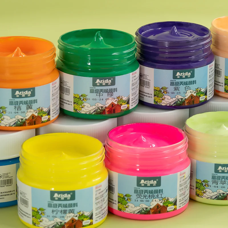 100ml Acrylic Paint DIY Painting Pigment Textile Paint for Artists Ceramic Stone Wall Craft Paints Color Pigments