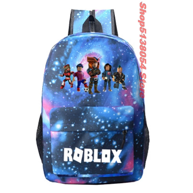 Roblox Plaid Backpack Kids School Bag 