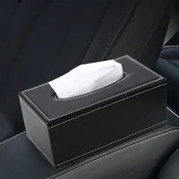 Home Kitchen Organization Home Supplies PU Leather Tissue Box Rectangular Tissue Paper Napkin Box Paper Holder Anti-moisture 2