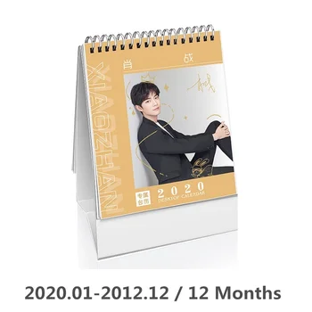

New 2020 Year Xiao Zhan Wang Yibo Star Figure Desktop Calendar DIY Mini Portable Calendars Daily Schedule Planner