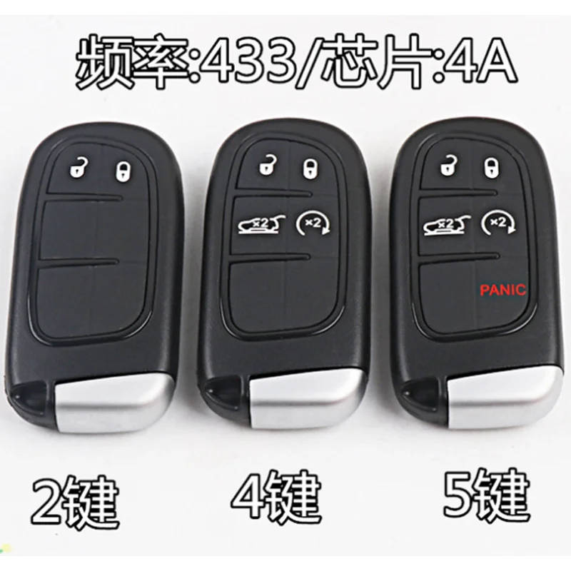 DAKATU запасной дистанционный смарт ключ-брелок 433MHz для Chrysler Dodge charger Journey Challenger Durango Smart key 433mhz 4A CHIP